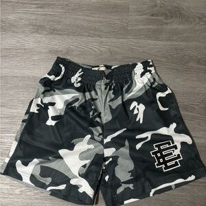 Eric Emanuel White and Gray Shorts